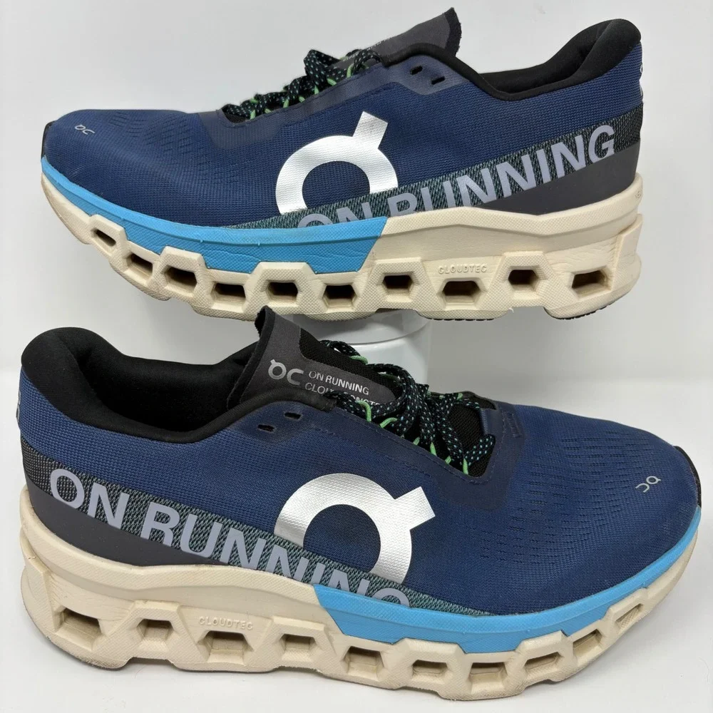 On Cloudmonster 2 Men's Size 9 Navy Blue Athletic Running Shoes (3ME10122903)